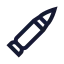 Bullet icon with stroke sharp style