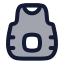 Bulletproofvest icon with duotone rounded style