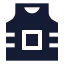 Bulletproofvest icon with solid sharp style
