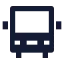 Bus icon with solid sharp style