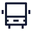 Bus icon with stroke sharp style
