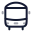 Bus icon with twotone rounded style
