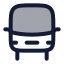 Bus icon with duotone rounded style