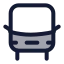 Bus icon with duotone standard style