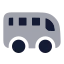 Bus icon with bulk rounded style