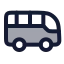 Bus icon with duotone rounded style