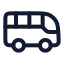 Bus icon with stroke rounded style