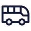 Bus icon with stroke sharp style