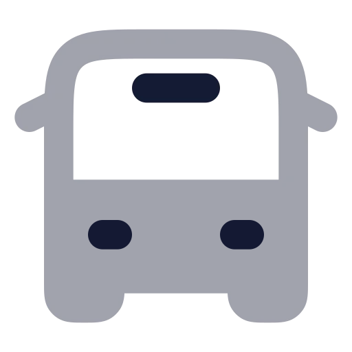 Bus Front Icon in Bulk Rounded style