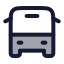 Busfront icon with duotone rounded style