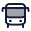 Busfront icon with duotone rounded style
