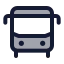 Busfront icon with duotone standard style