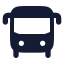 Busfront icon with solid rounded style