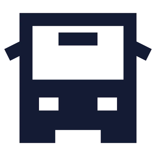 Bus Front Icon in Solid Sharp style