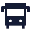 Busfront icon with solid sharp style