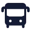 Busfront icon with solid standard style