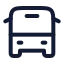 Busfront icon with stroke rounded style