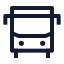 Busfront icon with stroke sharp style