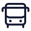 Busfront icon with stroke standard style