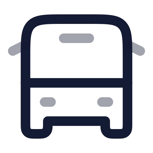 Bus Front Icon in Twotone Rounded style