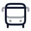 Busfront icon with twotone rounded style