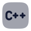 C icon with bulk rounded style