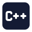 C icon with solid-standard standard style
