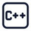 C icon with stroke standard style