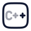 C icon with twotone-rounded rounded style