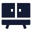 Cabinet icon with solid sharp style