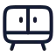Cabinet icon with stroke rounded style
