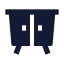 Cabinet icon with solid sharp style