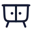 Cabinet icon with stroke rounded style