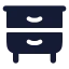 Cabinet icon with solid rounded style