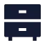 Cabinet icon with solid sharp style
