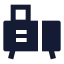 Cabinet icon with solid sharp style