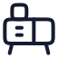 Cabinet icon with stroke rounded style