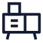 Cabinet icon with stroke sharp style