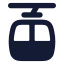 Cablecar icon with solid rounded style