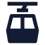 Cablecar icon with solid sharp style