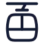 Cablecar icon with stroke rounded style