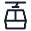 Cablecar icon with stroke sharp style