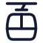 Cablecar icon with stroke standard style