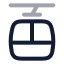 Cablecar icon with twotone rounded style