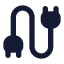 Cable icon with solid rounded style
