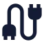 Cable icon with solid sharp style