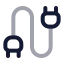 Cable icon with twotone rounded style