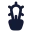Cactus icon with solid rounded style