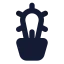 Cactus icon with solid standard style