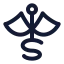Caduceus icon with stroke standard style